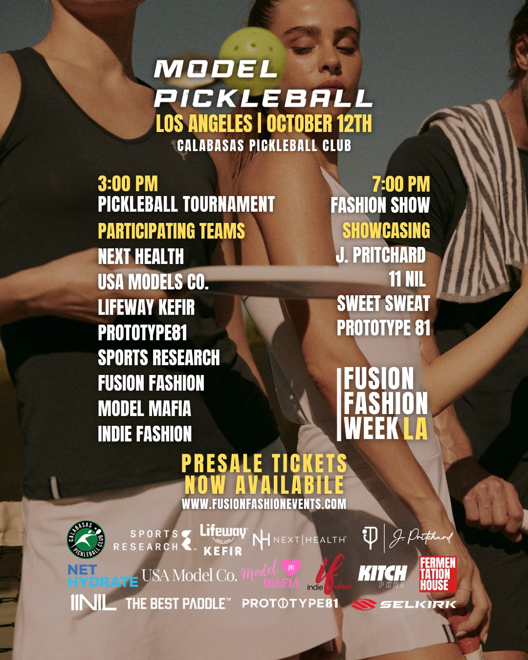 MODEL PICKLEBALL TOURNAMENT LOS ANGELES – Fusion Fashion Events