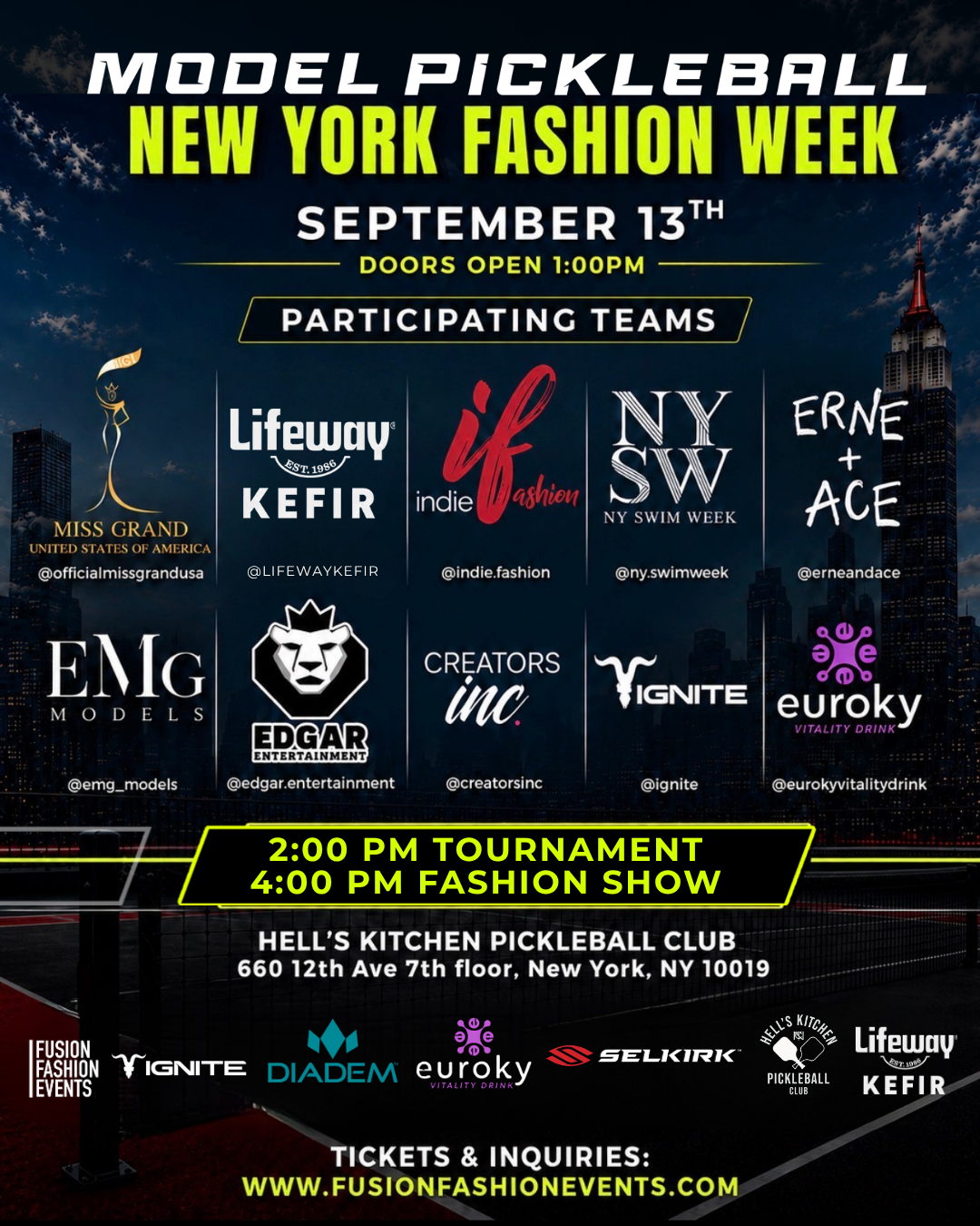 MODEL PICKLEBALL: NEW YORK — NYFW EDITION